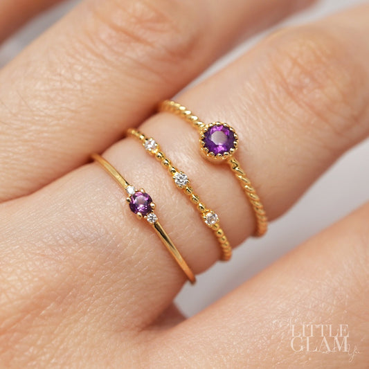 Dainty Gold Ring Set Little Glam Jewelry