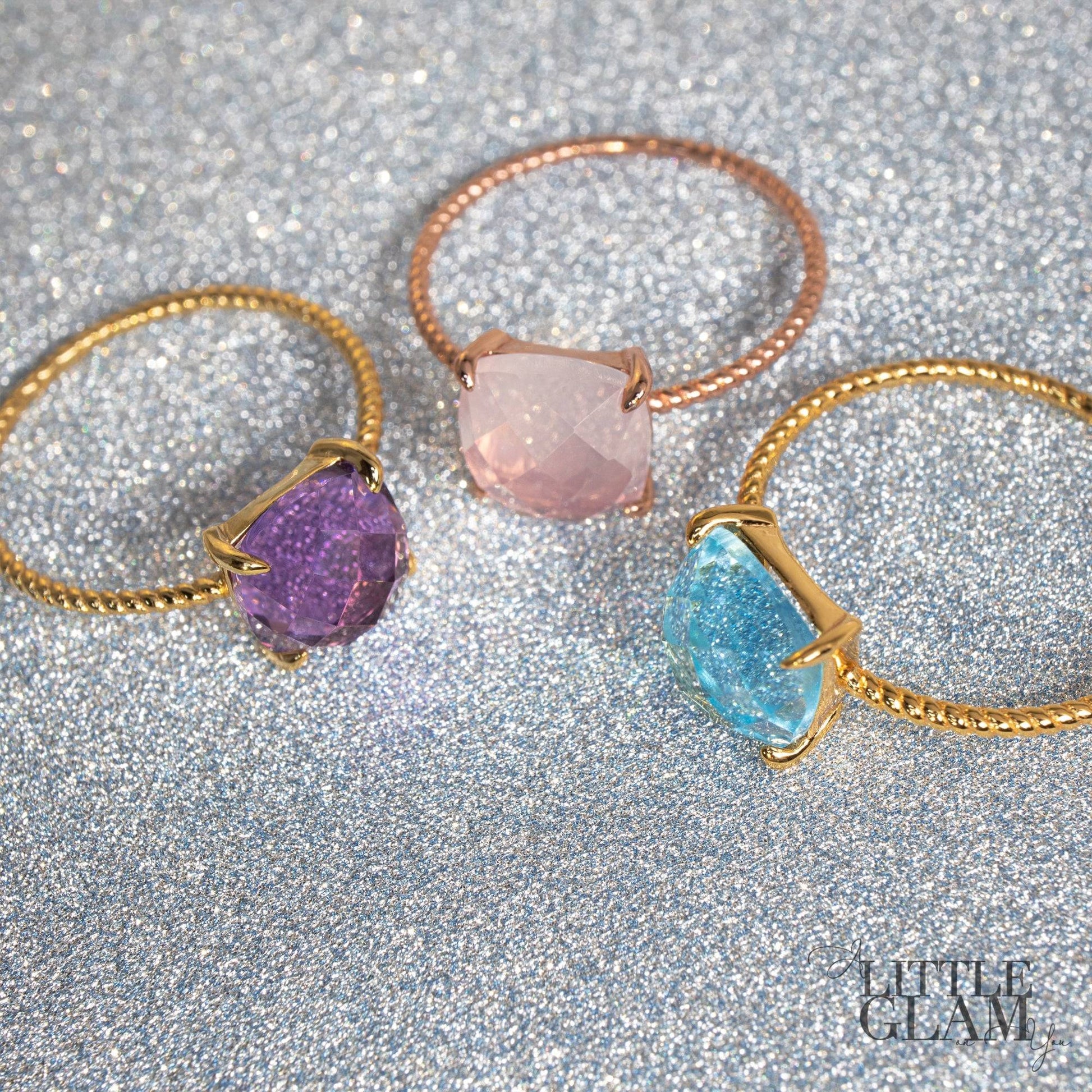 Delicate Cushion Amethyst Ring Amethyst