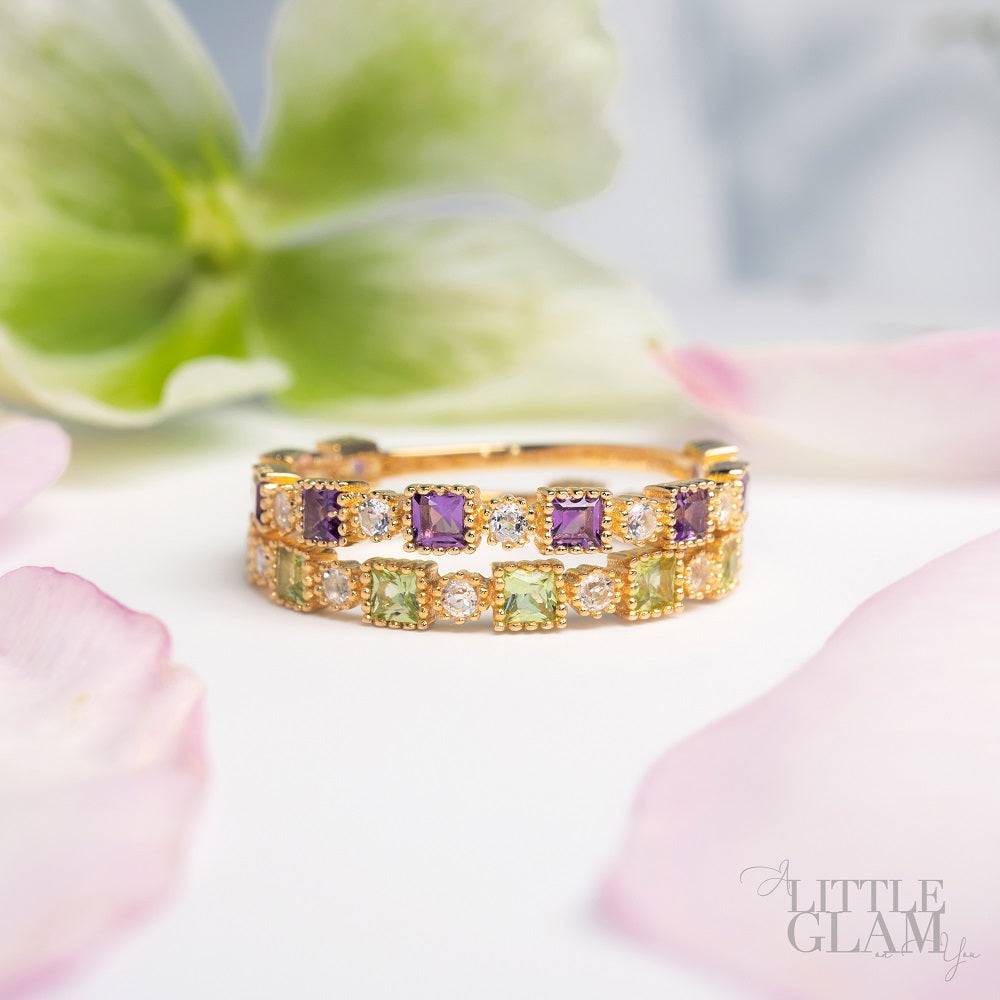 Eternal Elegance Amethyst Band Amethyst & White Topaz