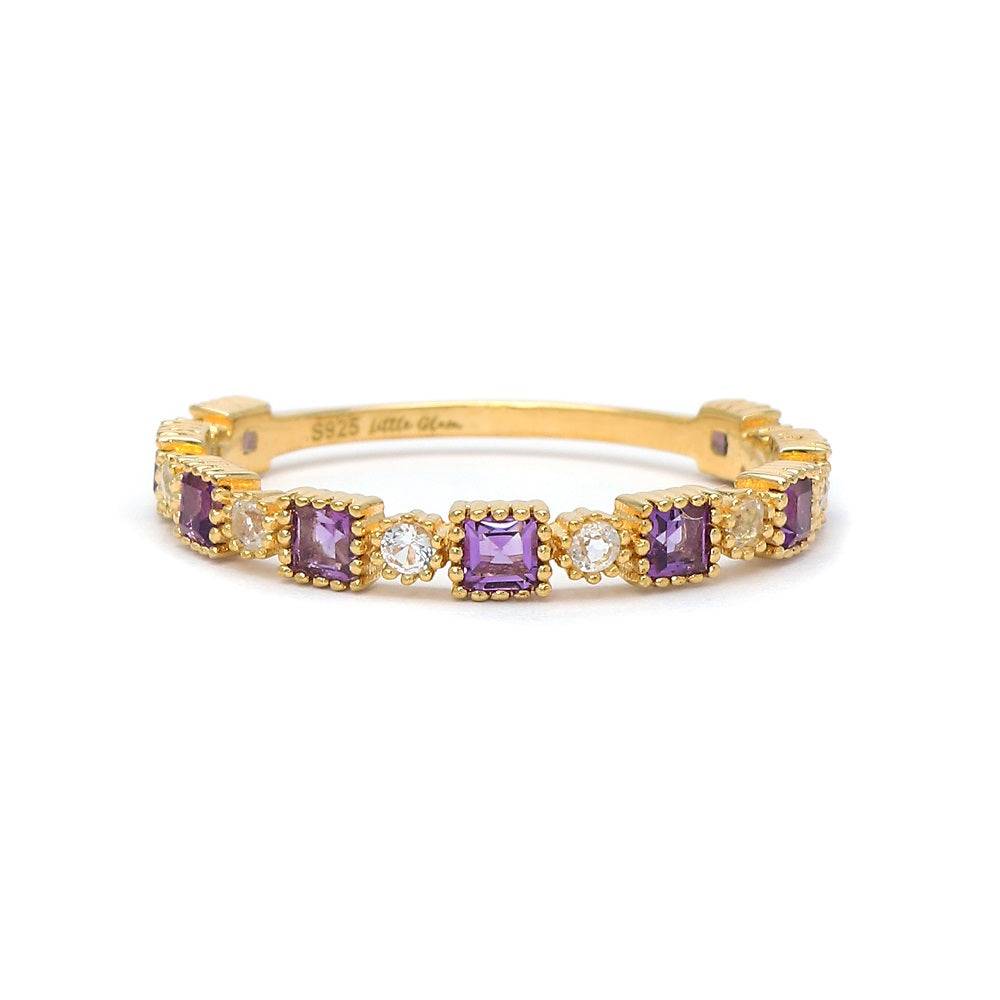 Eternal Elegance Amethyst Band Amethyst & White Topaz