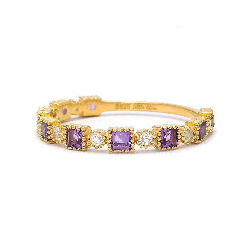 Eternal Elegance Amethyst Band Amethyst & White Topaz