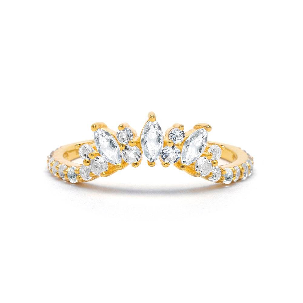 Glowing Glam White Topaz Ring White Topaz