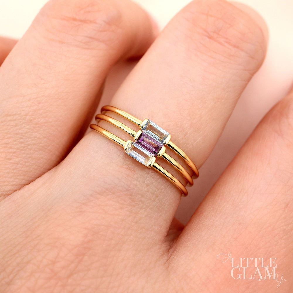 ✨✨Gold Amethyst Baguette Ring✨Sz: store 7✨✨